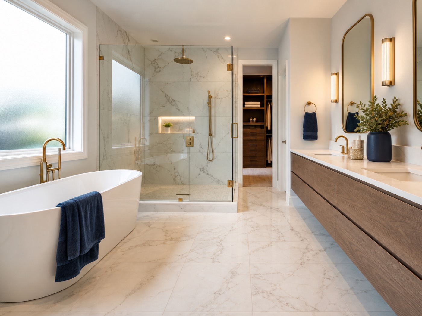 Spa master bathroom